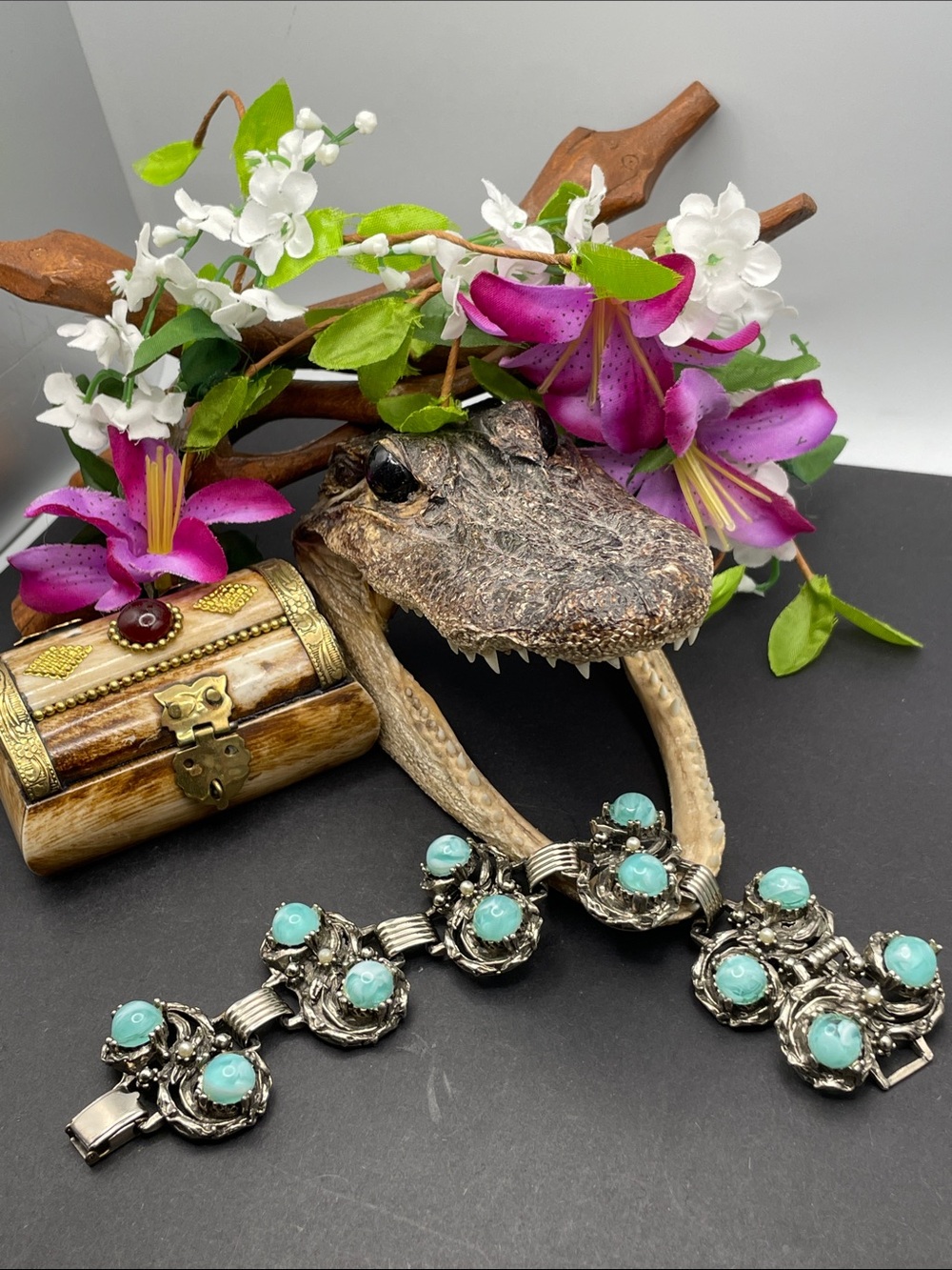 Statement linked bracelet vintage